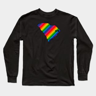 USA States: South Carolina (rainbow) Long Sleeve T-Shirt